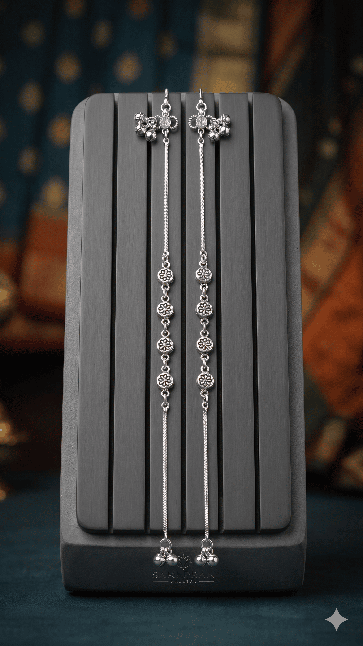 Ethereal Blooms Silver Payal