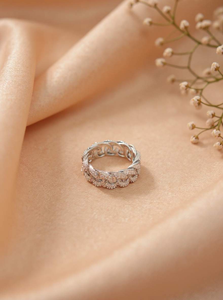 Silver Multi-Row Baguette Ring