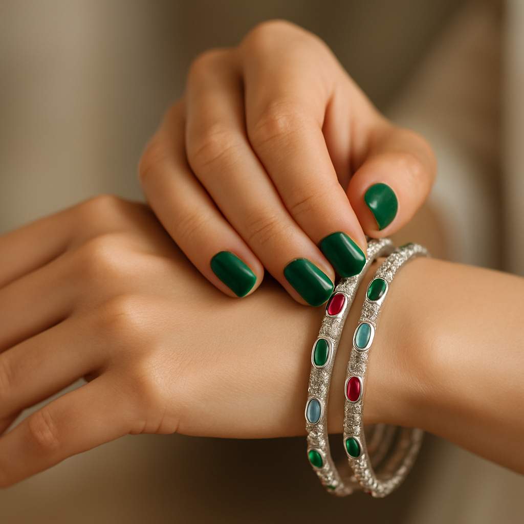Silver Pearl Bangle