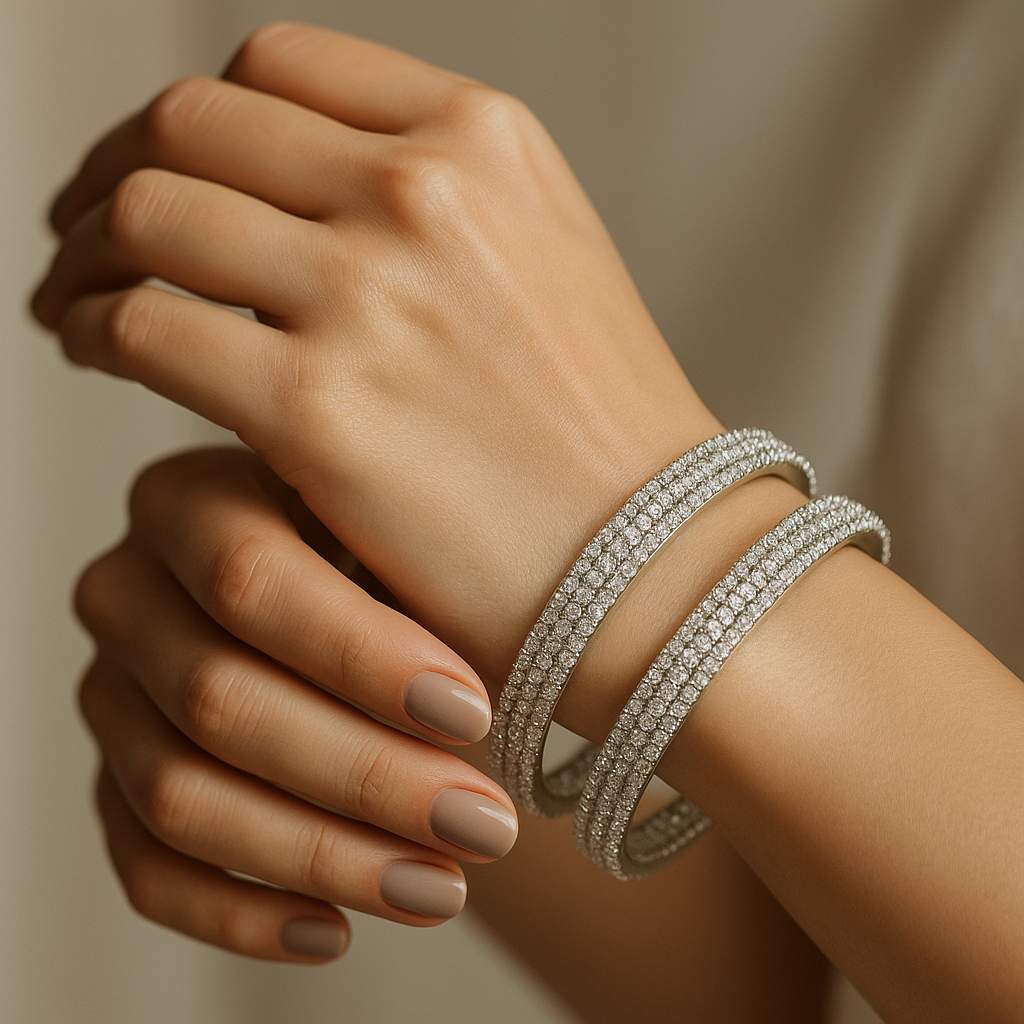 Silver Zarkan Luxury Bangles
