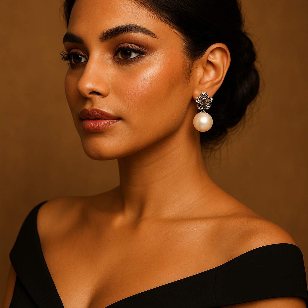 Silver French Pearl Earrings