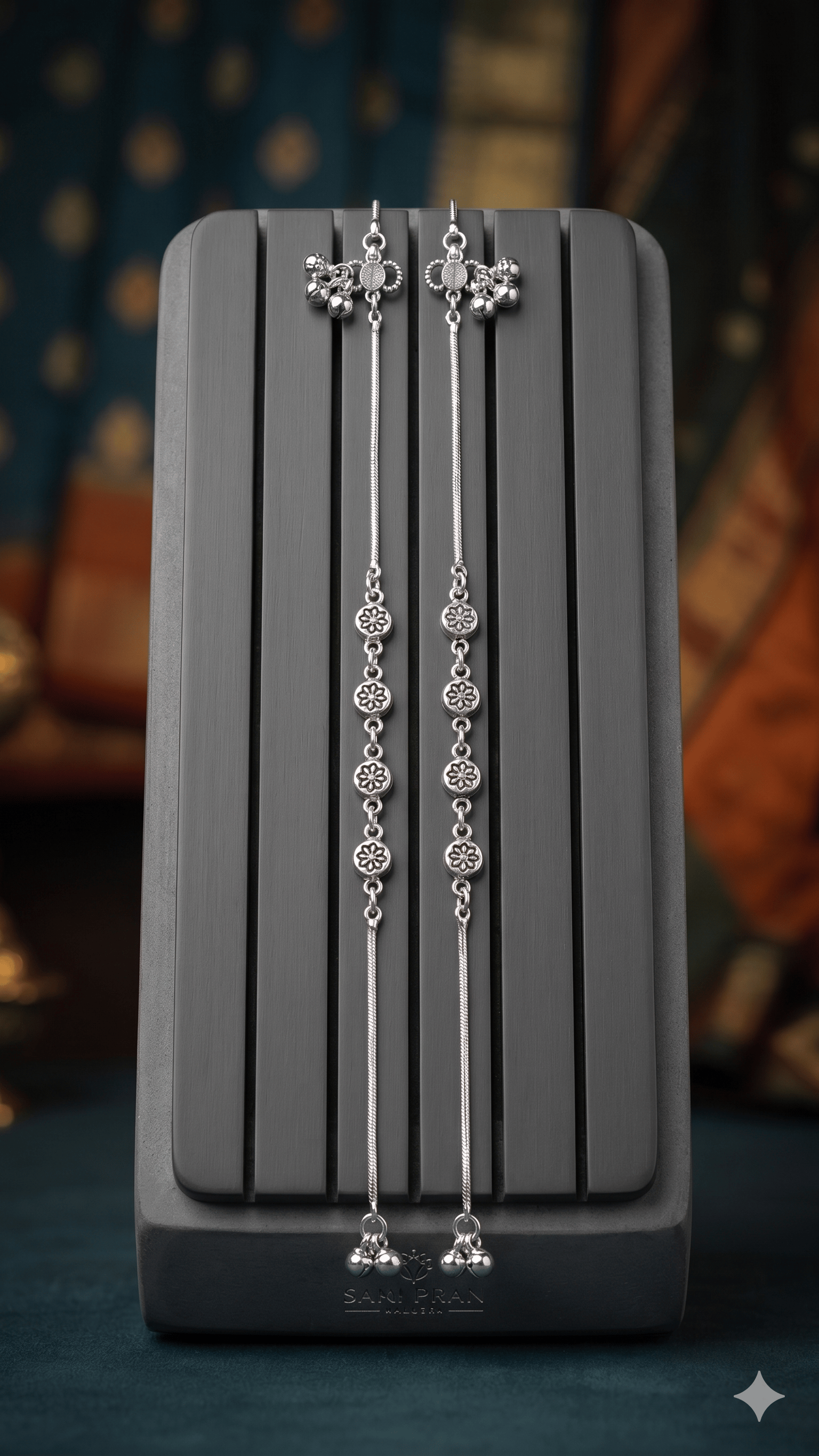 Ethereal Blooms Silver Payal