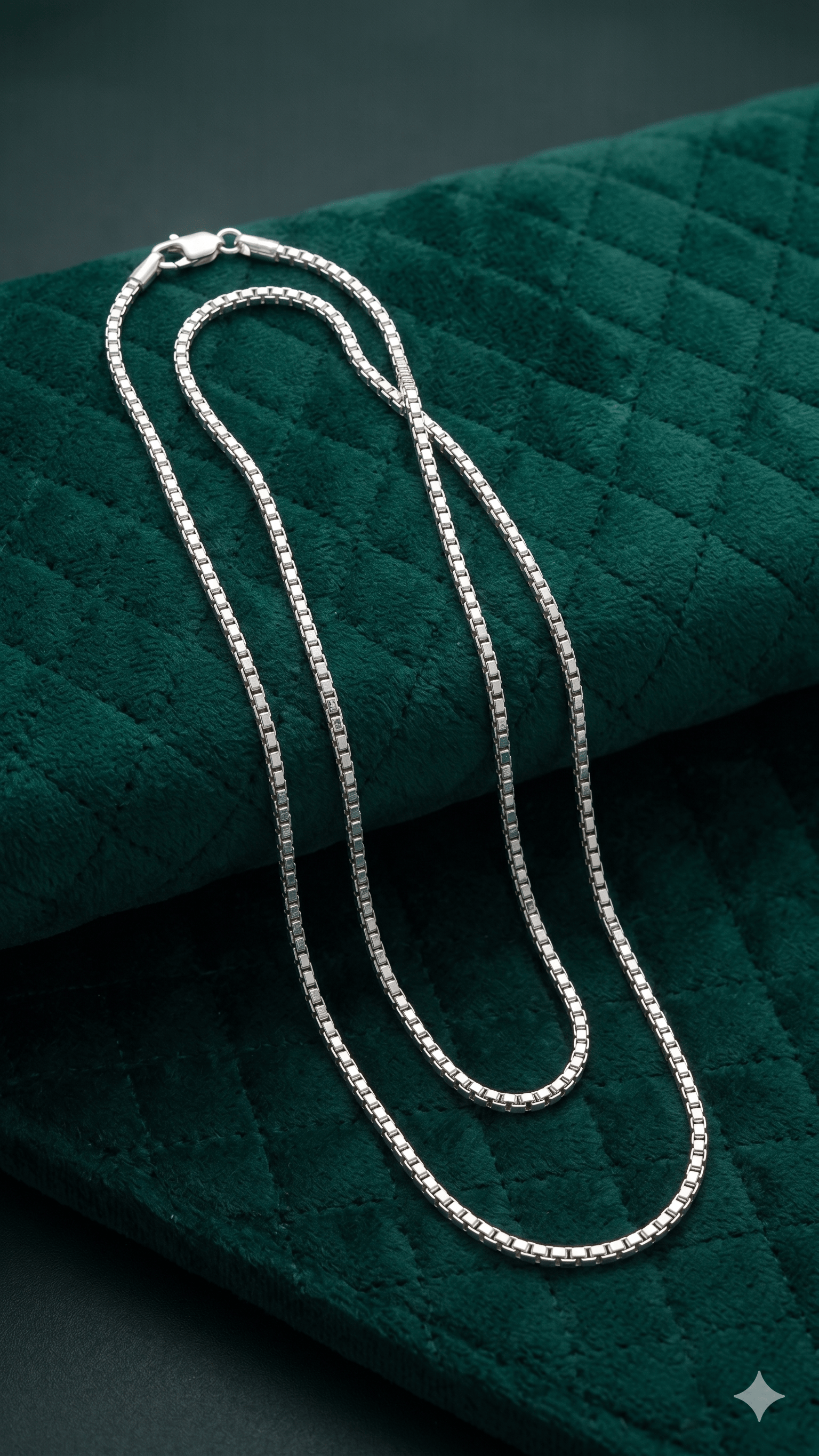 Sterling Silver Venetian Box Chain Necklace - Image 3