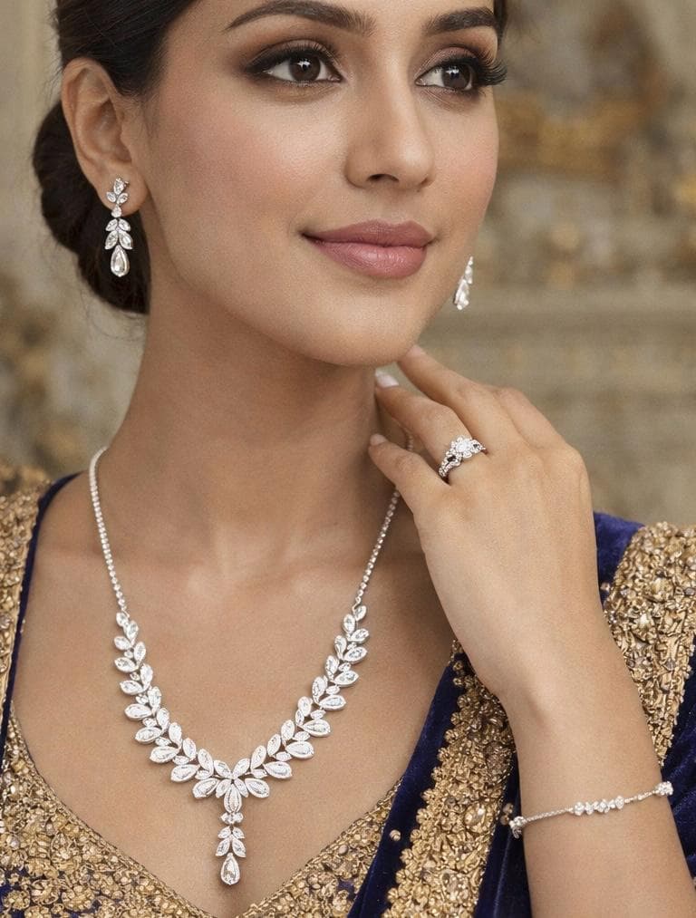 Elegant Silver Jewelry Set