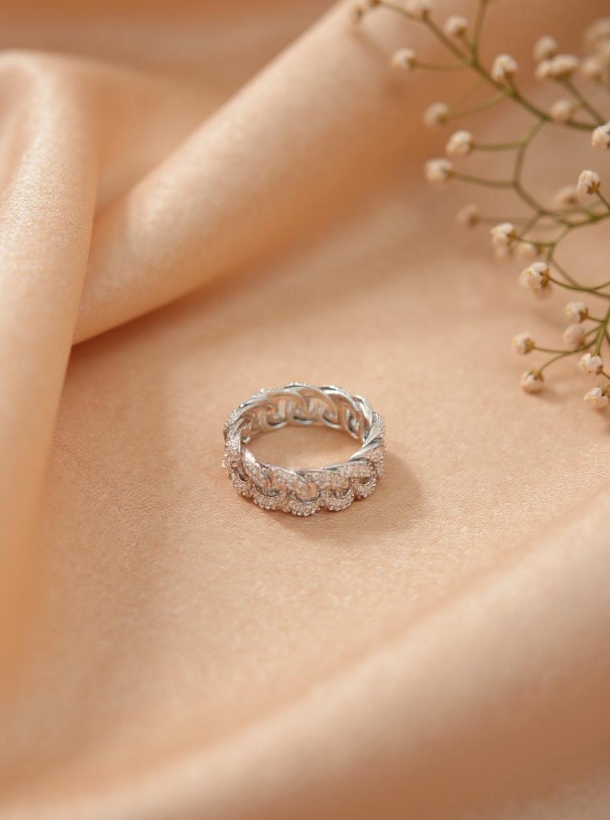 Silver Multi-Row Baguette Ring