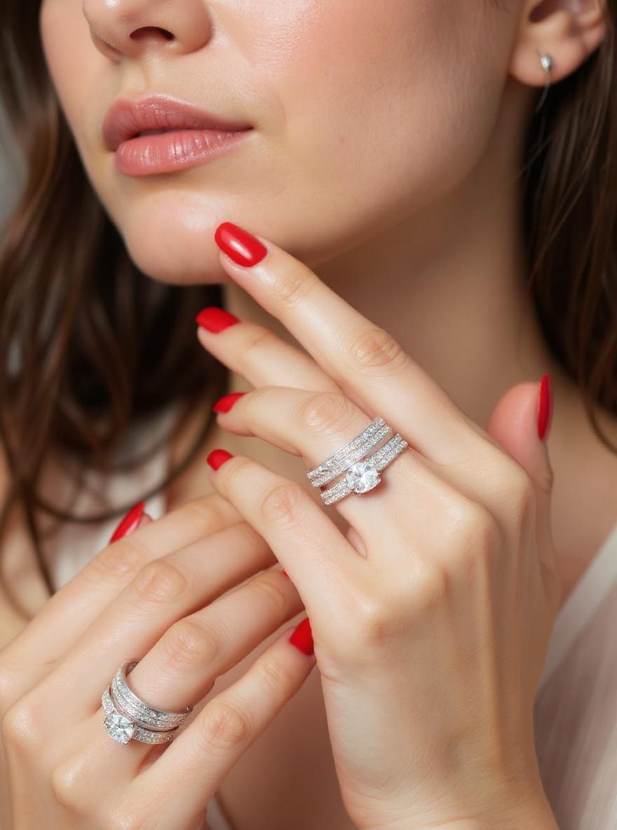 Silver Luxury Zarkan American Diamond Ring