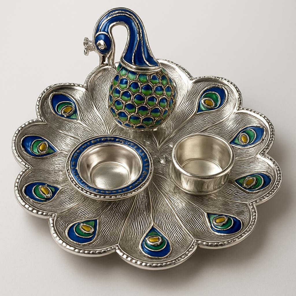 Silver Pooja Thali Set