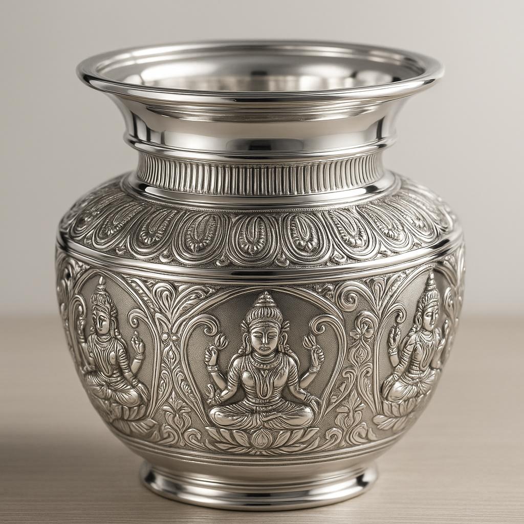 Silver Ashtalakshmi Kalash