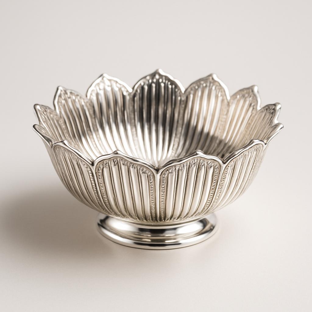 Silver Bowl Figurine