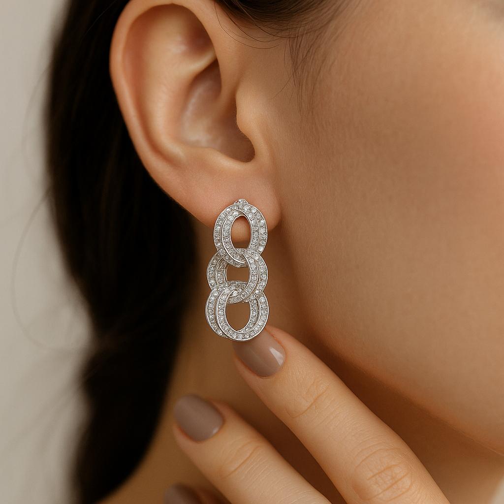 Silver French Zarkan Earrings