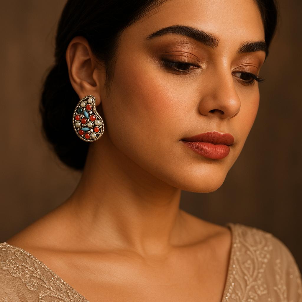 Silver Firoza Earrings