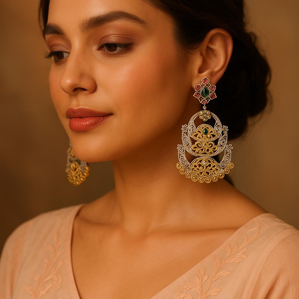 Two-Tone Boho Jhumka