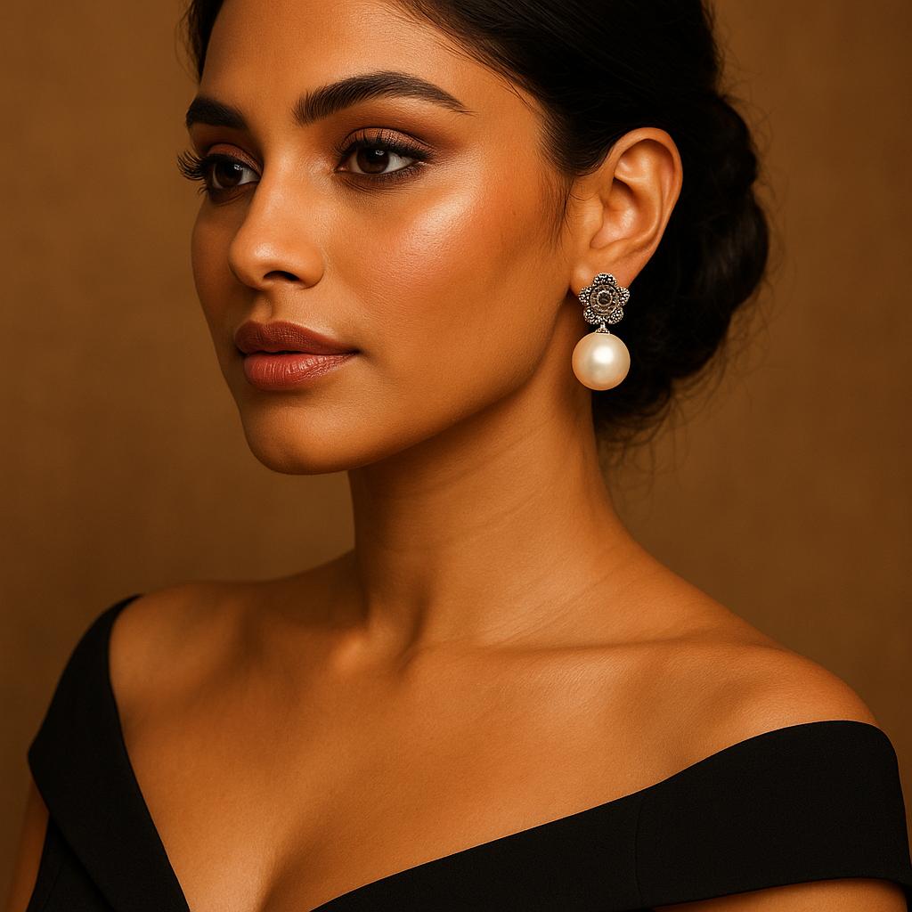 Silver French Pearl Earrings