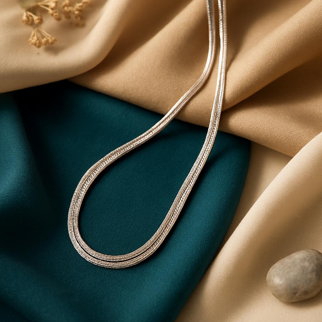 Multi-Layered Silver Chain