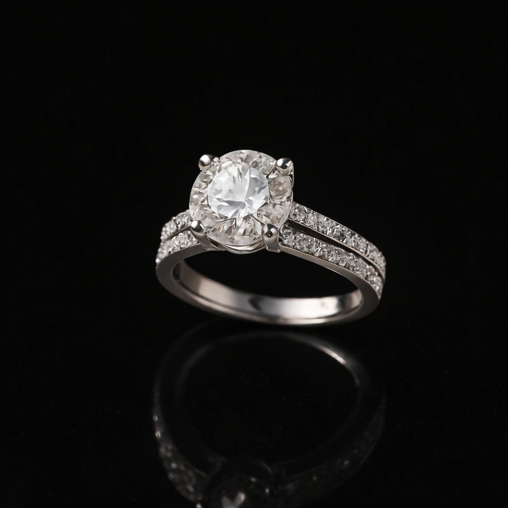 Silver Zarkan American Diamond Round Ring - Image 3