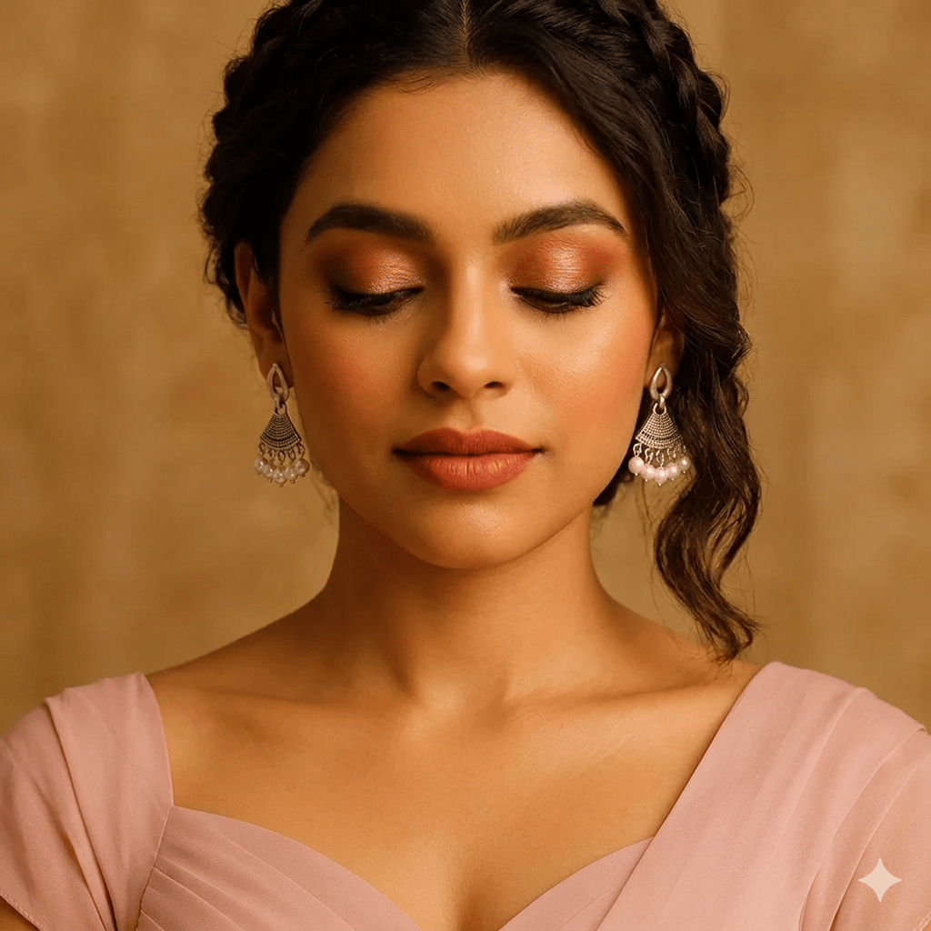 Silver Elegant Pearl Earrings - Image 3