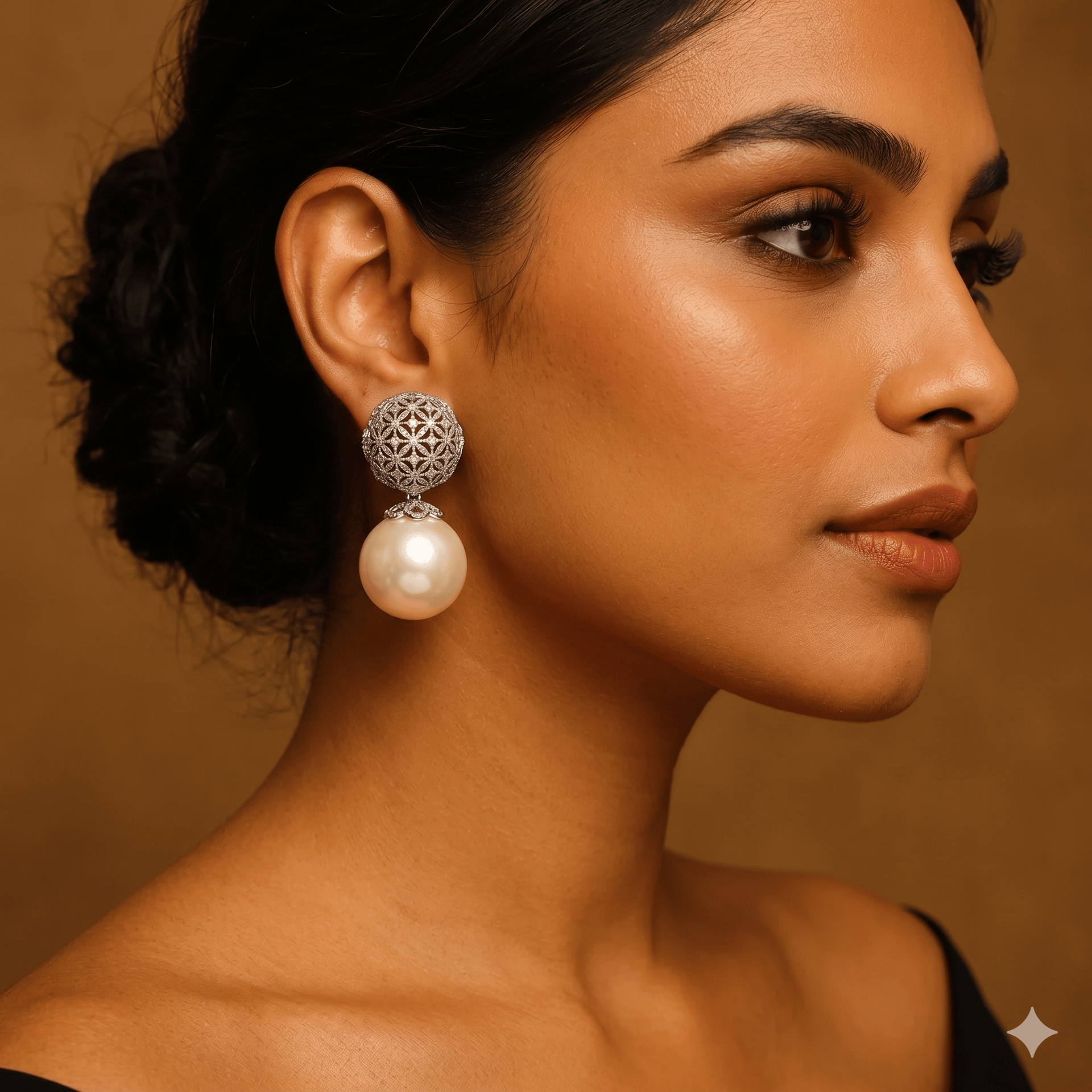 Silver French Pearl Earrings - Image 3