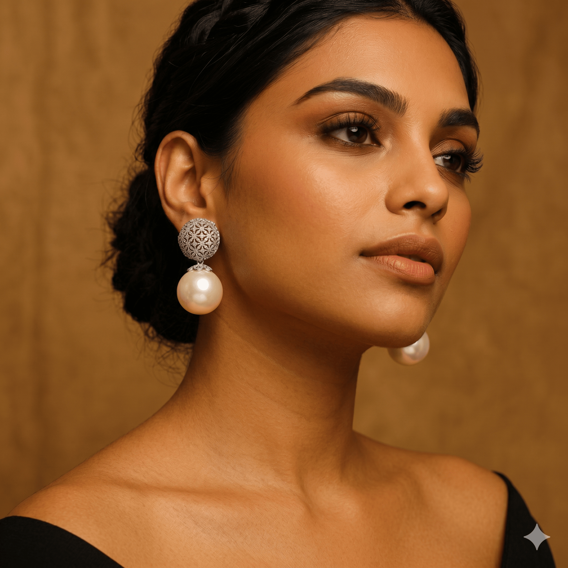 Silver French Pearl Earrings - Image 2