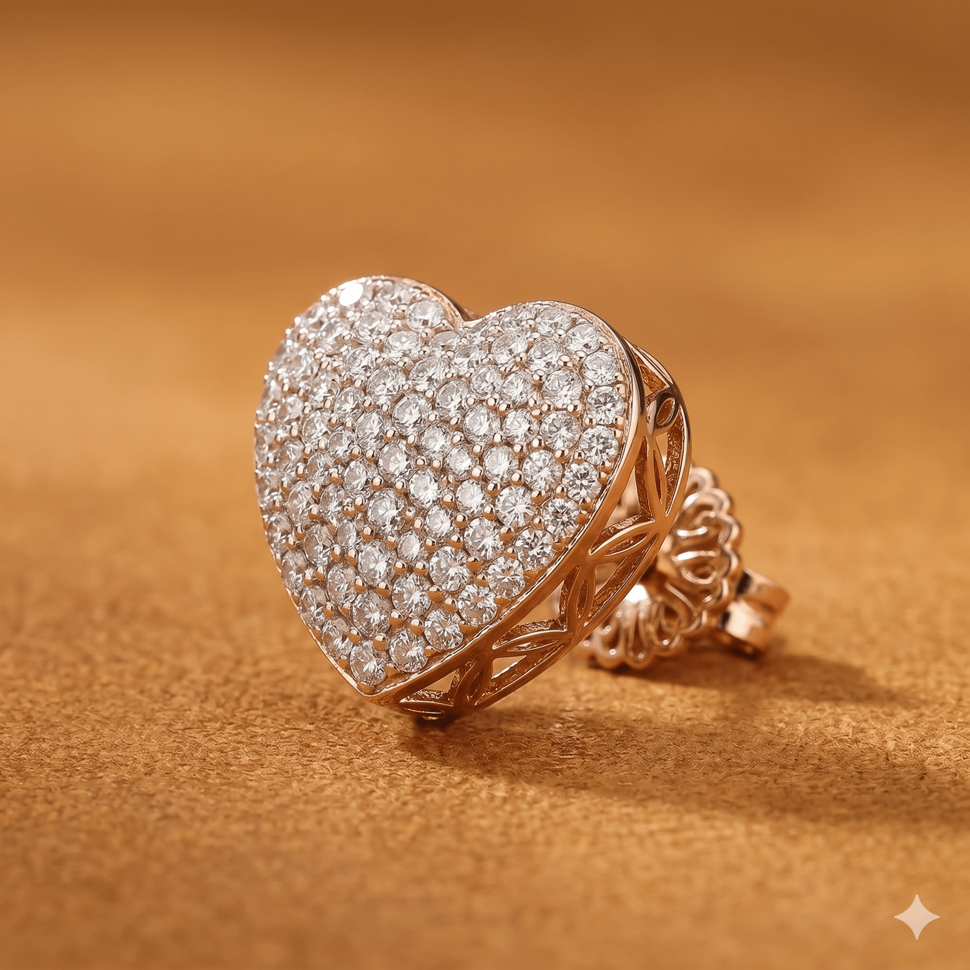 Silver Heart Zarkan Earrings - Image 2