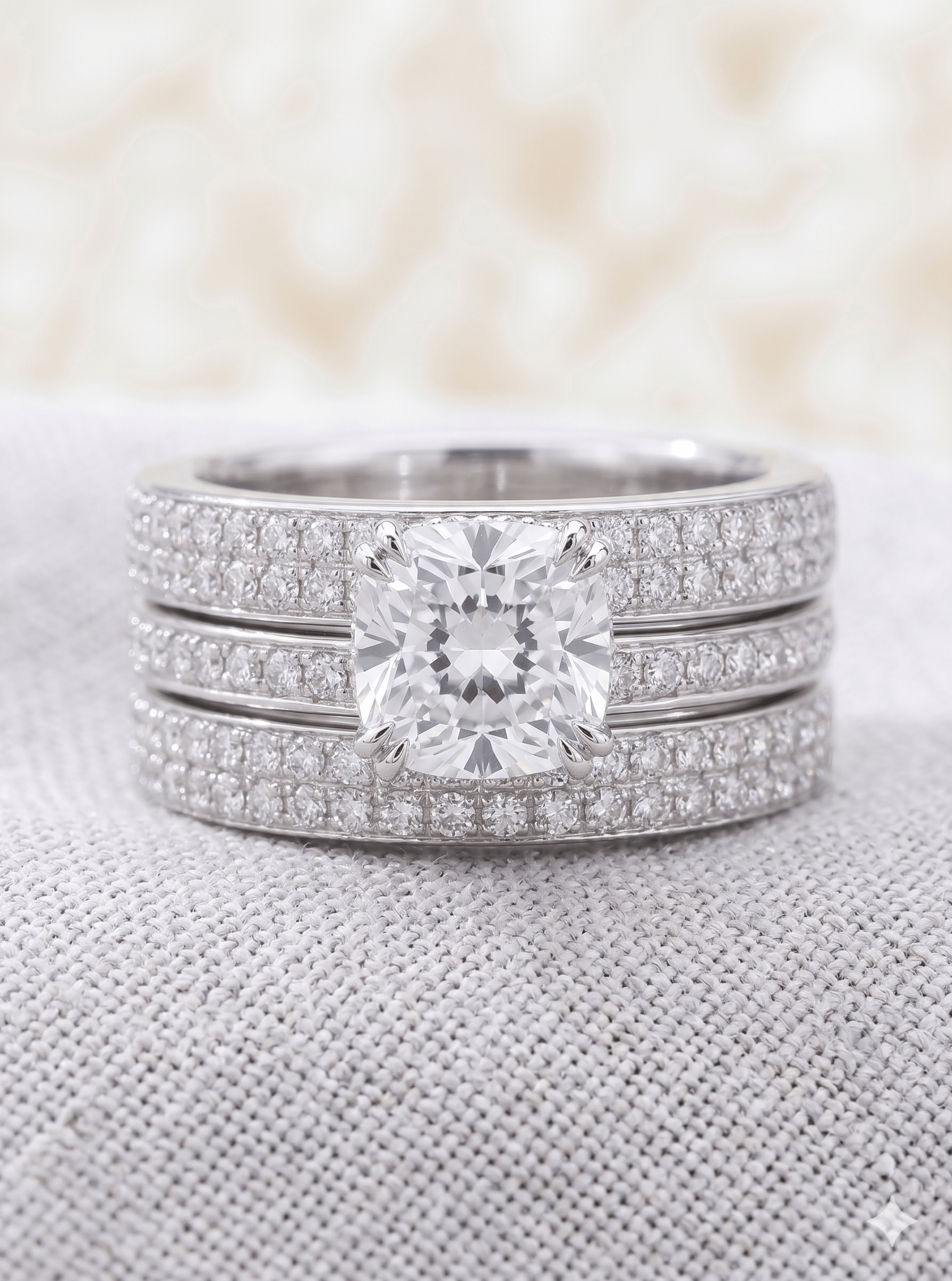 Silver Luxury Zarkan American Diamond Ring - Image 3