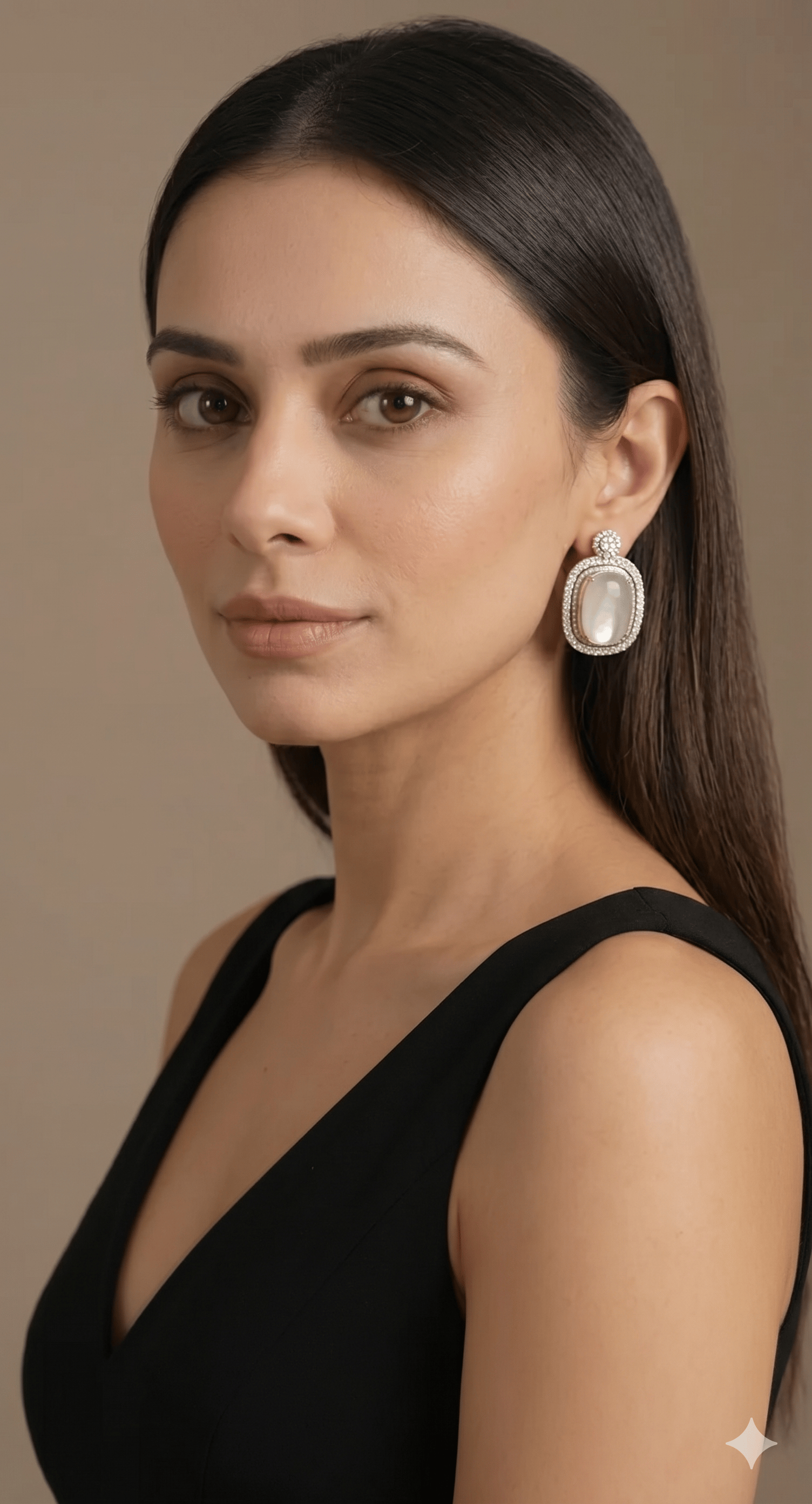 Silver Moonstone Earrings - Image 2