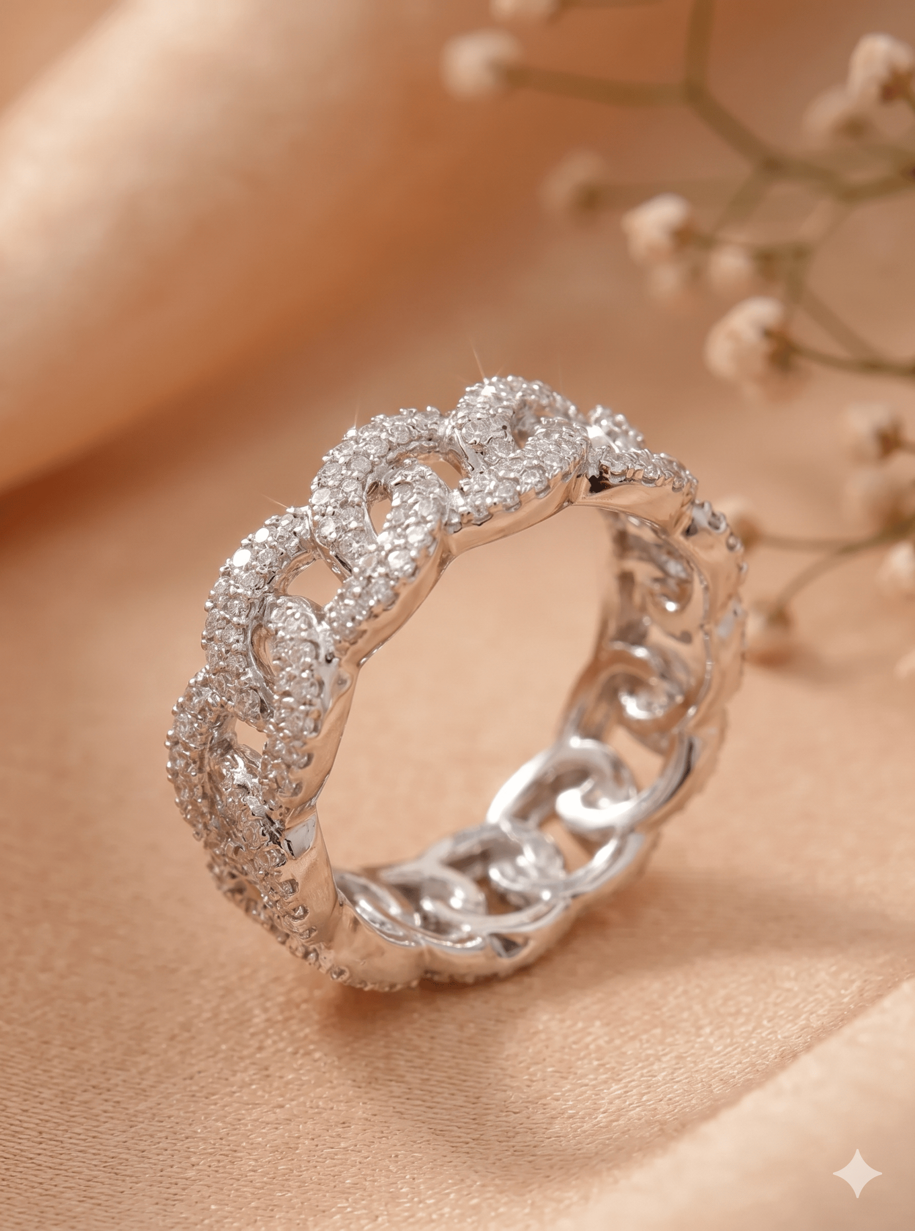 Silver Multi-Row Baguette Ring - Image 2