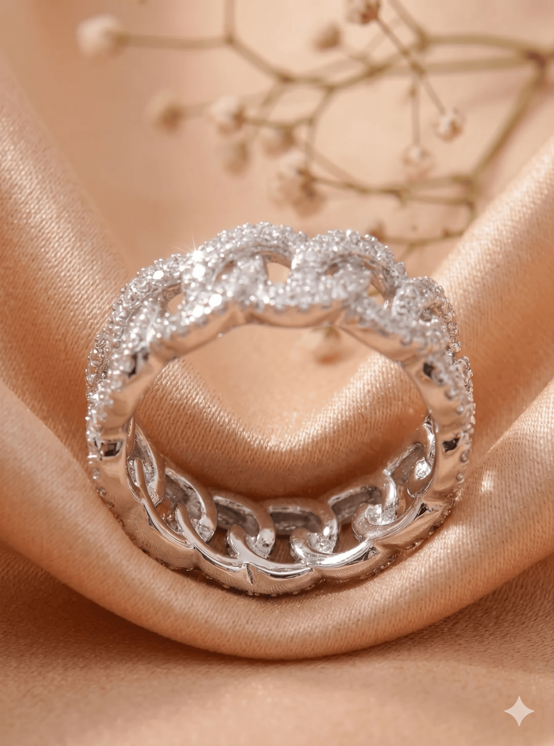Silver Multi-Row Baguette Ring - Image 3