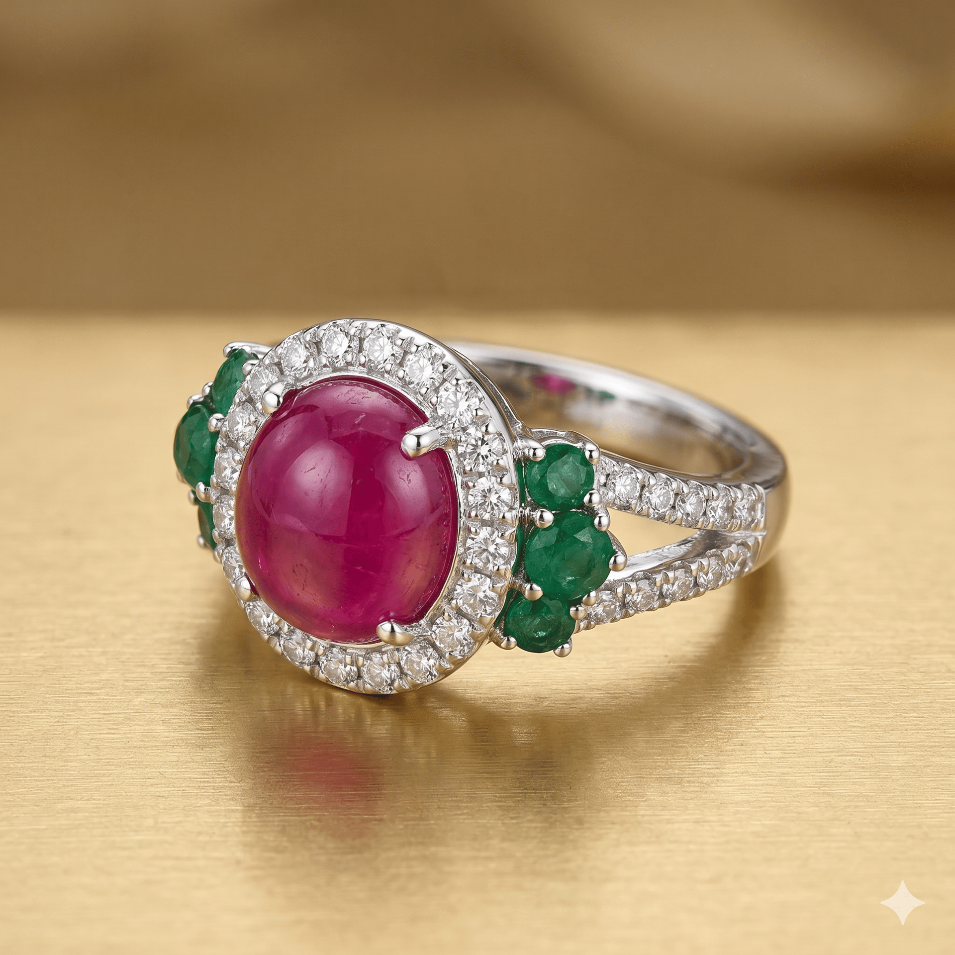 Silver Multicolored Stone Ring - Image 2