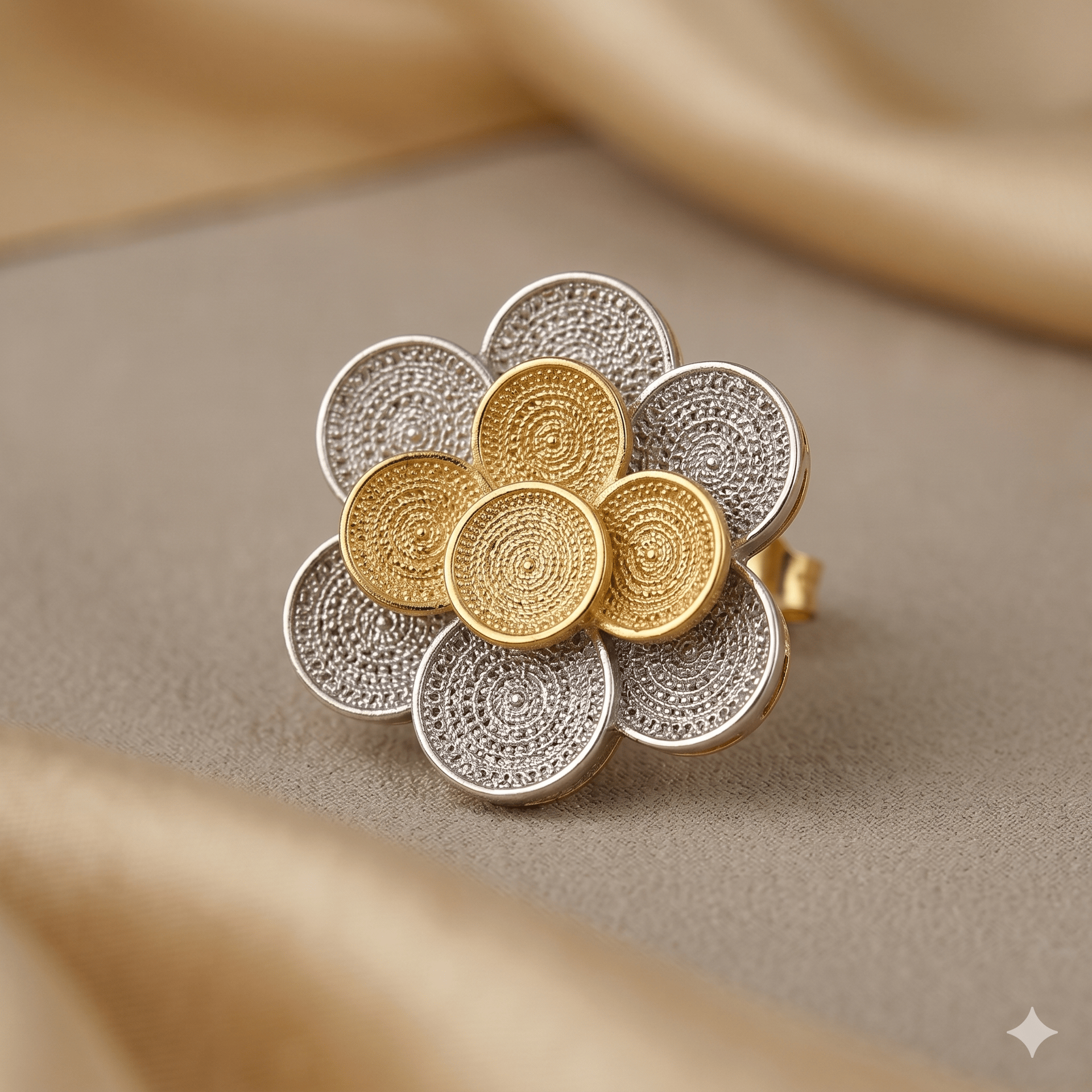 Two-Tone Boho Earrings - Image 3